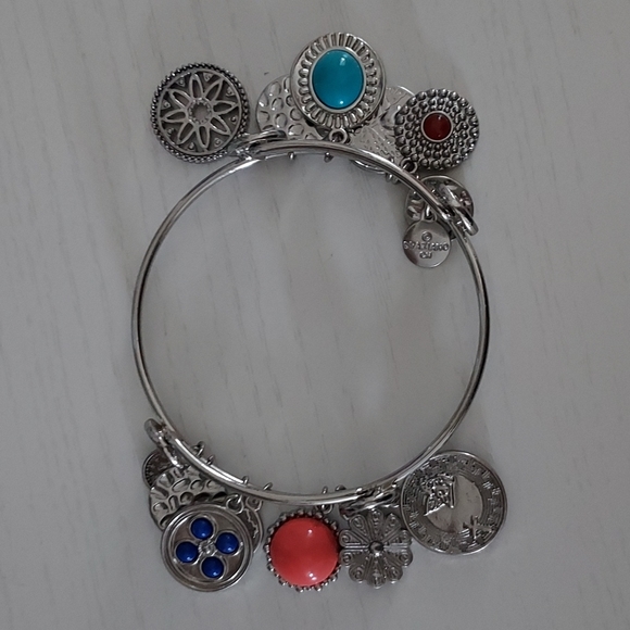 R.J. Graziano CN Silver Charm Bangle - Picture 2 of 6